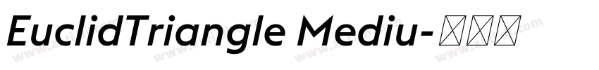 EuclidTriangle Mediu字体转换